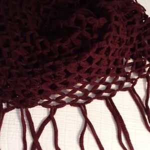 Frenchi infinity scarf burgundy brown